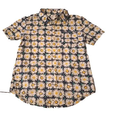 Crew Cuts By J Crew Girls Sz 8 Short Sleeve Button Up Shirt Floral Daisy   - Image 1 of 4