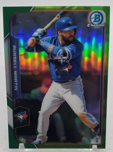 2015 Bowman Chrome Russell Martin Toronto Blue Jay Green Refractor #14/99 No.48 - Picture 1 of 3