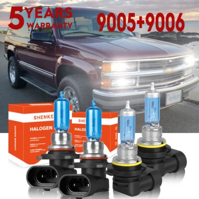 Bombilla halógena LED de 100 W para Chevy Tahoe Silverado C10 C/K 1500 1994-1998 Foto 1 de 4