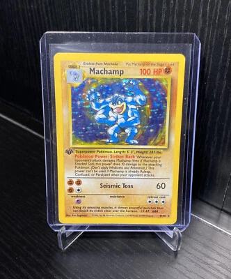 1999 Pokémon MACHAMP Holo 1st Edition Base Set Rare 8/102 🔥 - Image 1 of 2