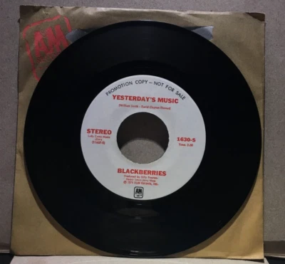 BLACKBERRIES - Yesterday's Music MONO / STEREO PROMO 1974 Soul RPM 7" - Image 1 of 3