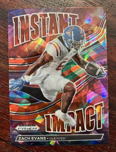 ZACH EVANS 2023 PANINI PRIZM DRAFT PICKS RED CRACKED ICE INSTANT IMPACT - Bild 1 von 2