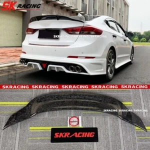 Forged Carbon Fiber Rear Trunk Lip Wing Spoiler For Hyundai Elantra 2017-2018 - Picture 1 of 13