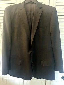 1818 Brooks Brothers Fitzgerald Suit, charcoal grey 100% wool, made in USA, 44L - Picture 1 of 7