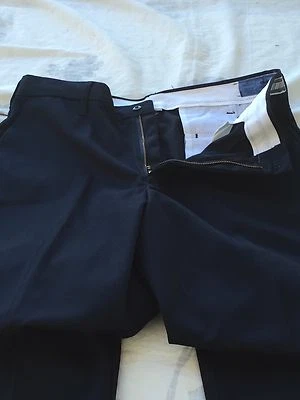 Lot Of 2 Cintas Comfort Flex Navy Blue Work Pants Size 28x28 #945-20 - Image 1 of 4