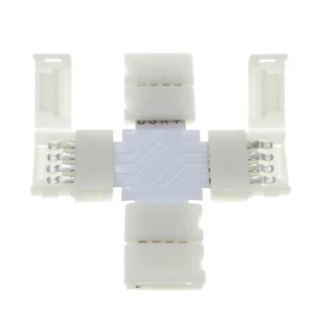 Conector X 10mm RGB Rápido Presilla Conector Enchufe Para Tira LED B1E9 - Picture 1 of 1