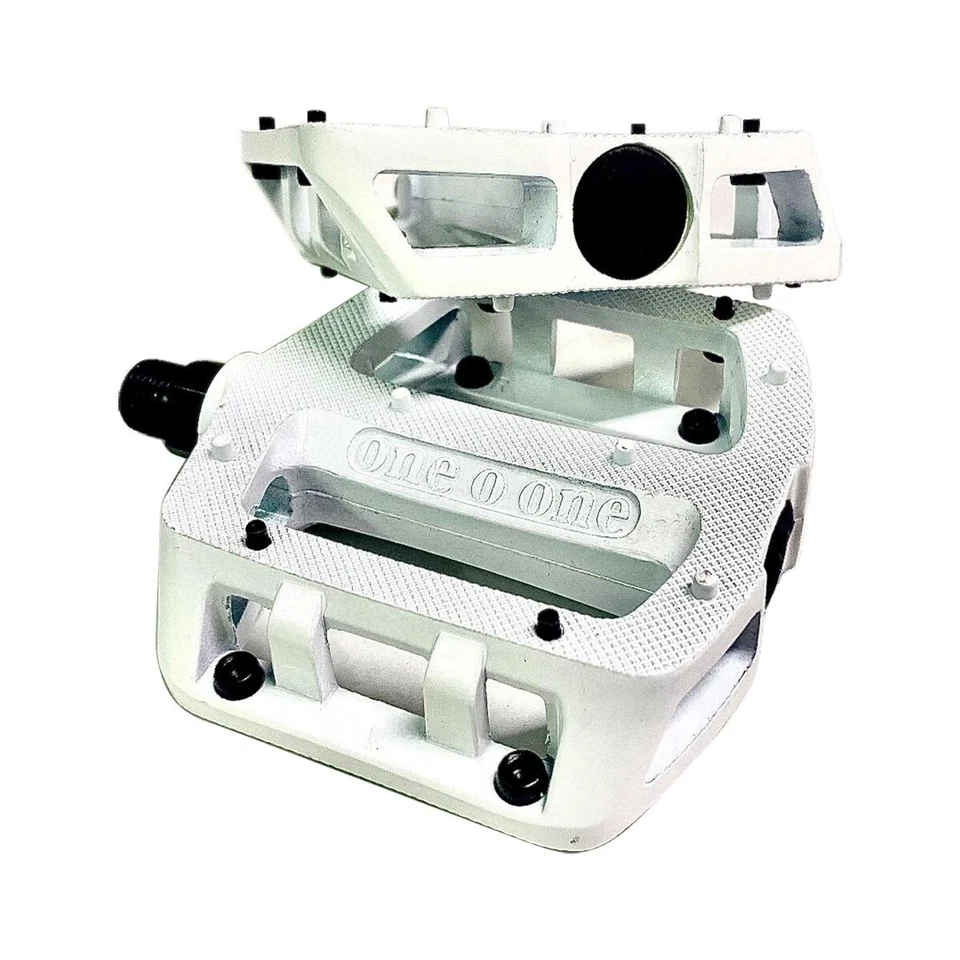 Pedales BMX de aleación S&M Bikes 101 plateados, blancos o rojos - NUEVO Foto 1 de 2