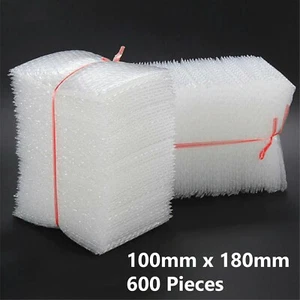 600pcs Seamless bottom Bubble Pouch Bag 100x180mm Clear Aircap Bubble Wrap Bags - Picture 1 of 12