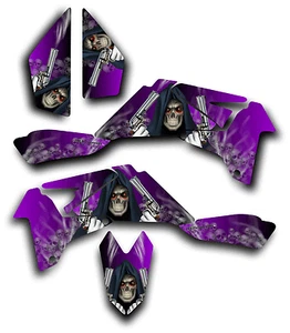 SUZUKI LTR450 R GRAPHICS DECAL KIT GRIM REAPER REVENGE Sticker LTR 450 PURPLE - Picture 1 of 1