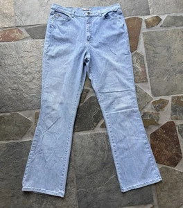 LEE RELAXED BOOTCUT AT THE WAIST Womens SZ 14 Long Jeans-High Rise-Stretch - Picture 1 of 14
