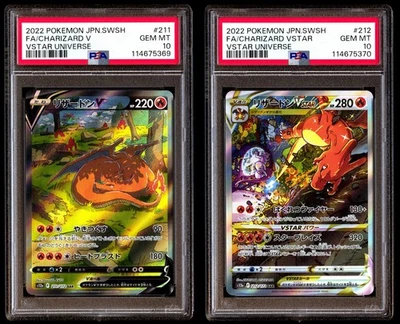 PSA 10 SET Charizard V 211 charizard Vstar 212/172 vstar Universe CONSECUTIVE - Image 1 of 4