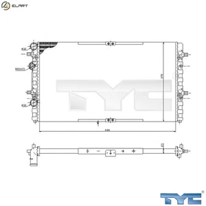 RADIATOR ENGINE COOLING 731-0002 FOR SEAT CORDOBA/Vario IBIZA/Mk/II AGP 1.9L - Picture 1 of 9