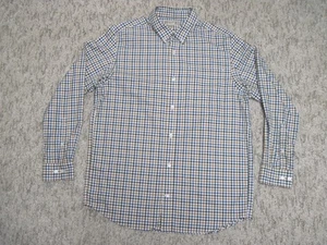 Duluth Trading Co kariertes Herrenhemd mit großer Knopfleiste und Passform blau braun weiß - Bild 1 von 10