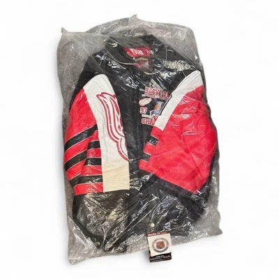 L Jeff Hamilton JH Platinum Leather Jacket – Red/White Varsity 2008 Red Wings - Image 1 of 4