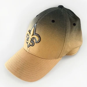 New Orleans Saints Reebok Flexfit Cap Hat One Size Fits All NFL Black Gold - Picture 1 of 8