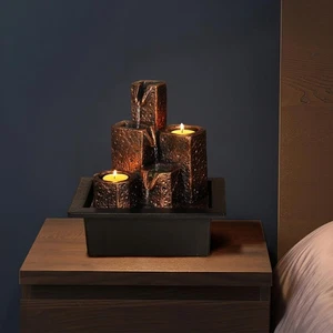 Wasserbrunnen Indoor Mar Thema kleiner Wasserbrunnen mit Kerzenlöchern für... - Bild 1 von 9