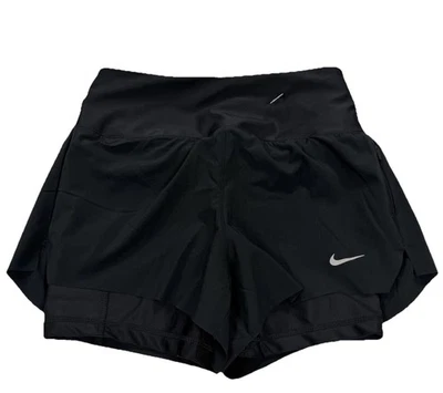 Nike Swift Dri-Fit 2 in 1 Running Shorts Black Women’s Size UK XS New  - image 1 of 4