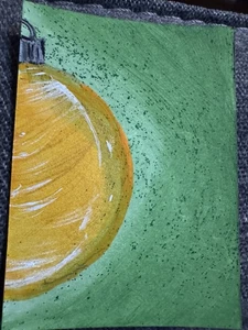 ACEO Pintura Original Firmada ÚNICA Tarjeta de Arte Adorno de Navidad de Vacaciones - Imagen 1 de 2