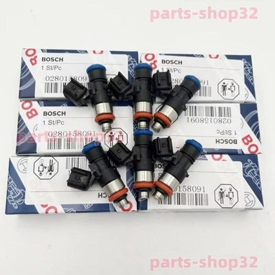 6X Inyector de combustible OEM Bosch 0280158091 para Mercury Mazda CX-9 Lincoln 3,5 L 3,7 L Foto 1 de 4