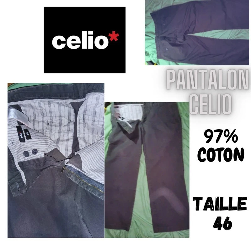 Pantalon Chic Celio 97 % Coton/ Taille 46 homme - Photo 1/4