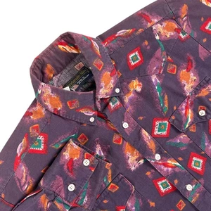 Panhandle Slim Shirt Mens 15.5/32 Purple Long Sleeve Button Down Western USA - Picture 1 of 11