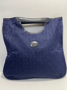 Aa54 Celine Handtasche/Beuteltasche Vintage Noevir Collaboration Macadam Navy - Bild 1 von 8