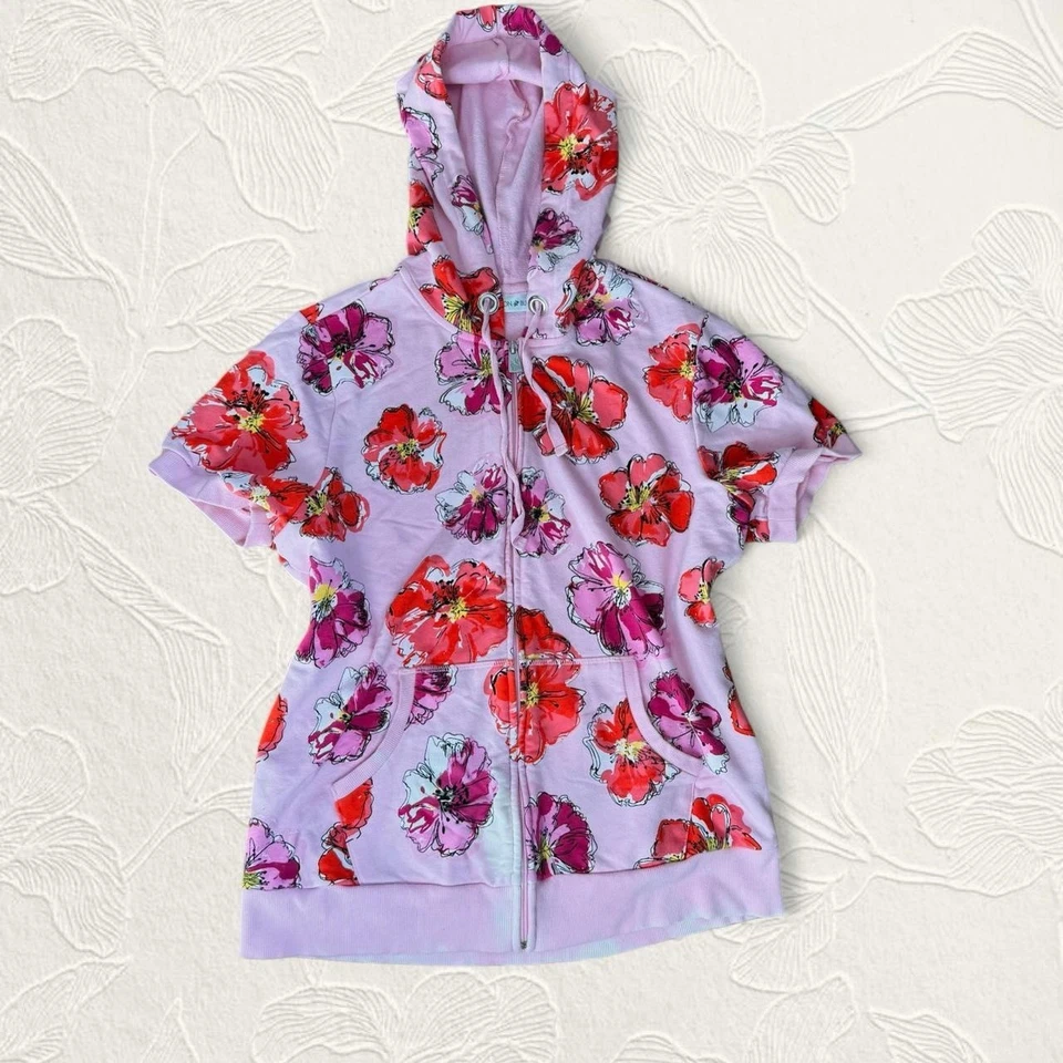 Sudadera con capucha vintage de moda bug para mujer manga corta cremallera talla M Foto 1 de 4