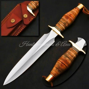 Custom Made Hand Forged 5160 Spring Steel Randall REPLICA Model 2 Dagger Leather - Picture 1 of 8