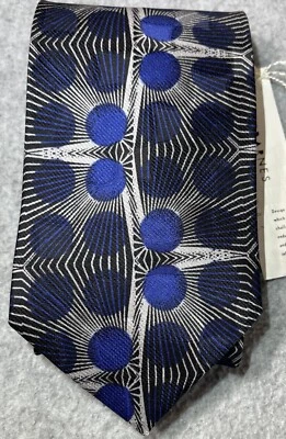 Jhane Barnes Necktie 100 % Silk Geometric Print Made in Japan NWT New 3.5"x56" - Image 1 of 4