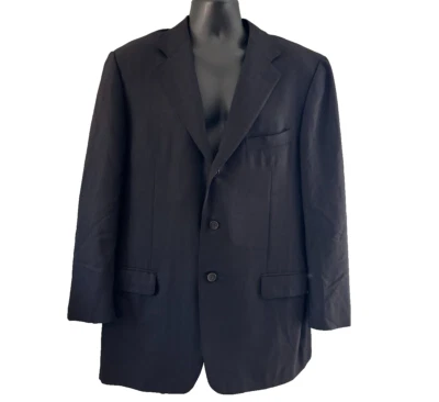 Abrigo deportivo Ermenegildo Zegna 100 % lana negro espiga talla 44R bolsillos forrados Foto 1 de 4