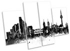 City of Dusseldorf Skyline Germany B&W CANVAS WALL ART MULTI Panel Print Picture