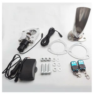 2.5'' Electric Stainless Exhaust Valve Cutout Cut Out Pipe Kit Remote Control - Picture 1 of 12