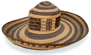 Vintage Columbian Sombrero Vueltiao Woven Caña Flecha Hat - Picture 1 of 3