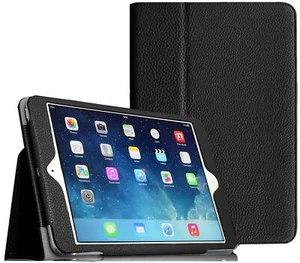 BLACK FLIP LEATHER CASE COVER + SCREEN PROTECTOR FOR 9.7' INCH APPLE IPAD TAB - Picture 1 of 4