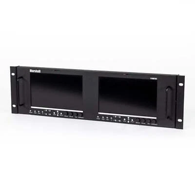 Marshall Electronics V-MD702 Dual 7" LCD Rack Mount Monitor with 2x MD-3GE Input - Image 1 of 2