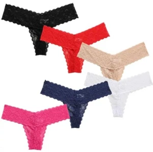 6 Pack Womens Lace Underwear Seamless Panties Thongs G-String Lingerie Panty - Picture 1 of 7