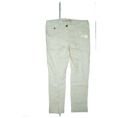 SILVIAN HEACH Damen Leinen Hose Relaxed Sommer Chino Gr. M Natur dünn Beige NEU - Bild 1 von 4
