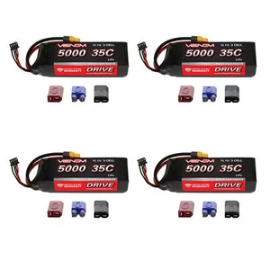Batteria LiPo Venom 35C 3S 5000mAh 11.1V con Sistema Spina Universale x4 Confezioni - Foto 1 di 3