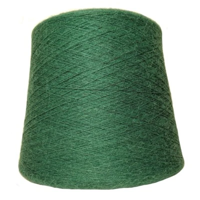 Alpaca Yarn on Cone - NDSU Green - Lace Weight - 1KG - Image 1 of 4