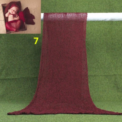 Accesorios para fotografía de bebé envolturas de manta envolturas de punto elásticas accesorios suaves Foto 1 de 4