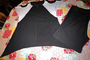 Neu mit Etikett Slinky Marke Damengröße Large 2-teiliges schulterfreies schwarz/weiß Outfit - Bild 1 von 10
