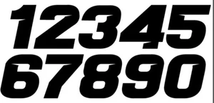 Custom Motocross Racing Numbers Vinyl Decal | MX Dirt Bike SX Sticker 1–3 Digits - Picture 1 of 3