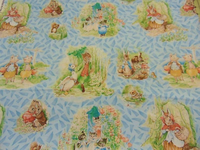 Ткань для квилтинга Treasures Beatrix Potter Frederick Warne кролик Питер 1 ярд x 44 дюйма - Изображение 1 из 4