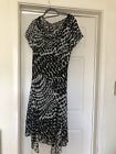 Floaty Black And White Summer Dress Size 18 Bnwt