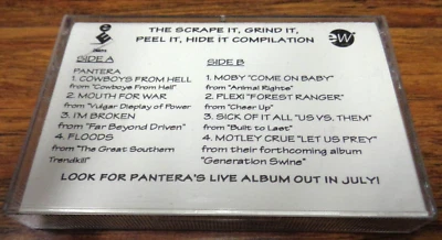 SCRAPE IT GRIND IT PEEL IT HIDE IT ELEKTRA PROMO CASSETTE TAPE PANTERA MOBY RARE - Image 1 of 4