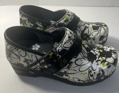 Zapatos sin cordones Koi by Sanita zuecos de cuero floral talla Euro 35 EE. UU. talla 4 Foto 1 de 4