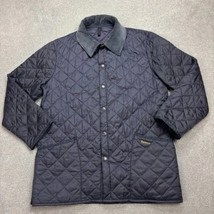 Barbour Jacket Adult Large Blue Quilted Country Field Hunting Shooting Coat Men - Picture 1 of 10