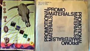RARE 1977 ZZ Top Warner Bros. Promo Record Catalog Poster Sealed - Bild 1 von 5