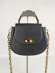 CHARLES & KEITH Horse Shoe Top Handle Bag Black Shoulder Bag - Picture 1 of 15