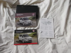 VAUXHALL ZAFIRA MODELS OWNERS HANDBOOK PACK 2012 YEAR CAR - Picture 1 of 1